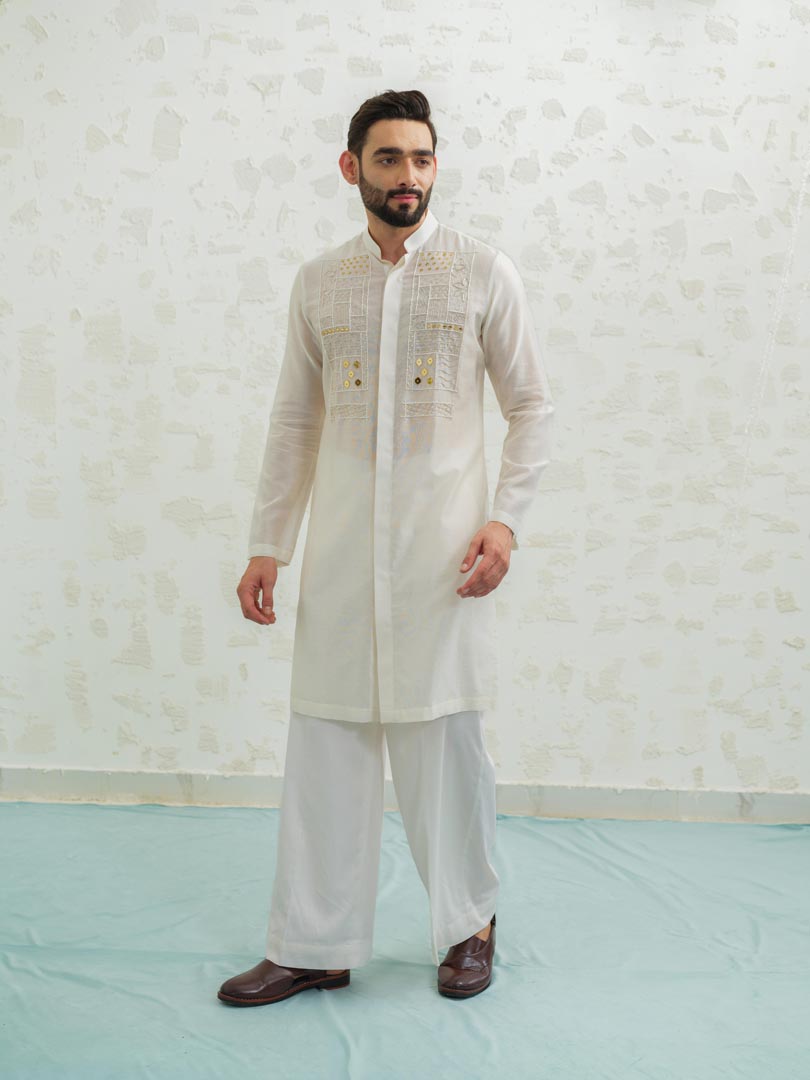 Ivory Lippan Kurta set