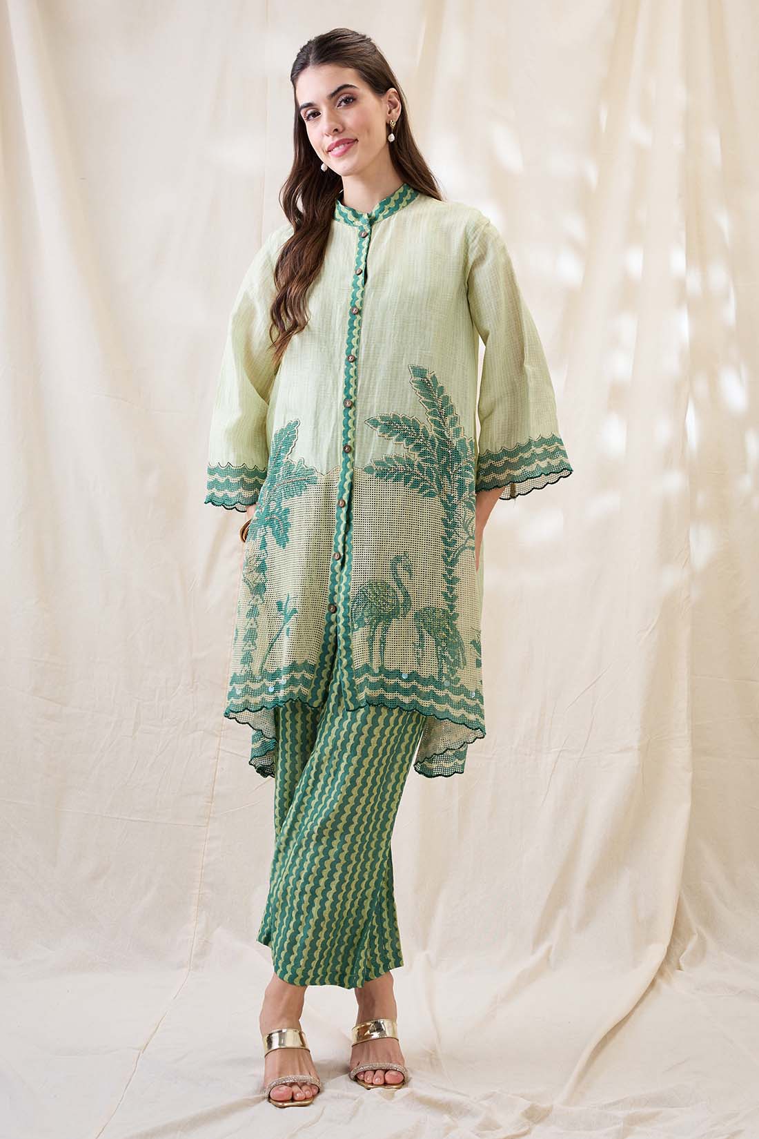 Noorani embellished kurta set SP4662