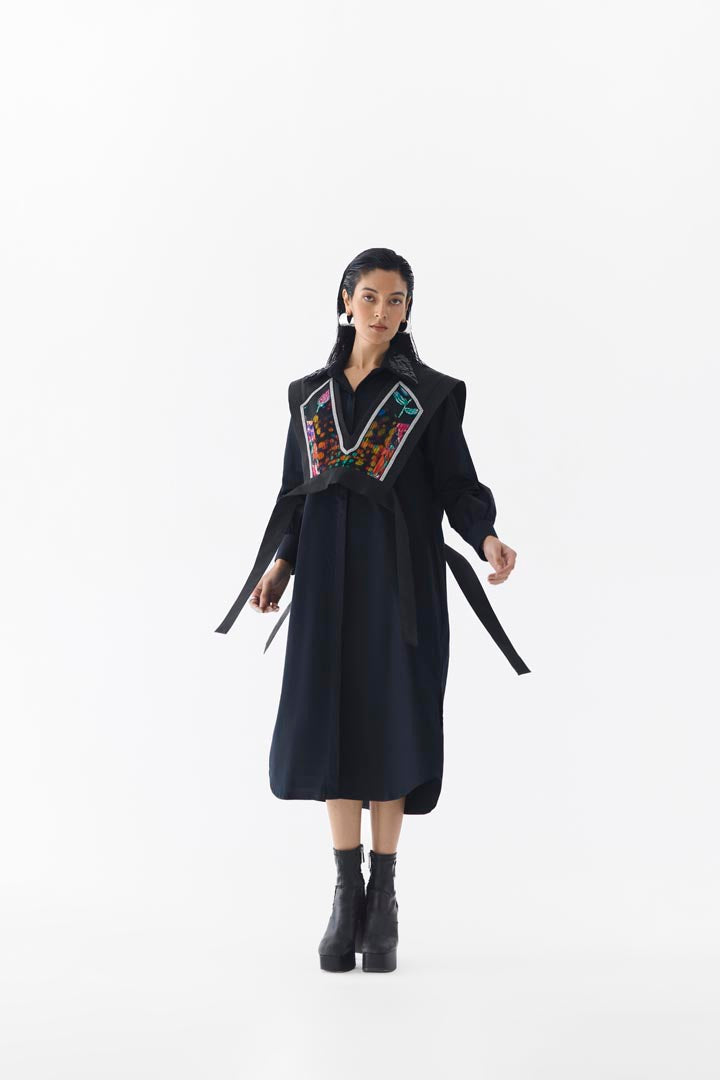 CALLA SHIRT DRESS WITH MULTI VEST