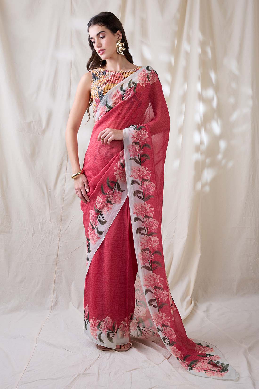 Ravya embellished pre-stitched saree set SP4683