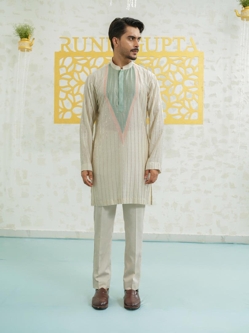 Patch Stripes kurta set