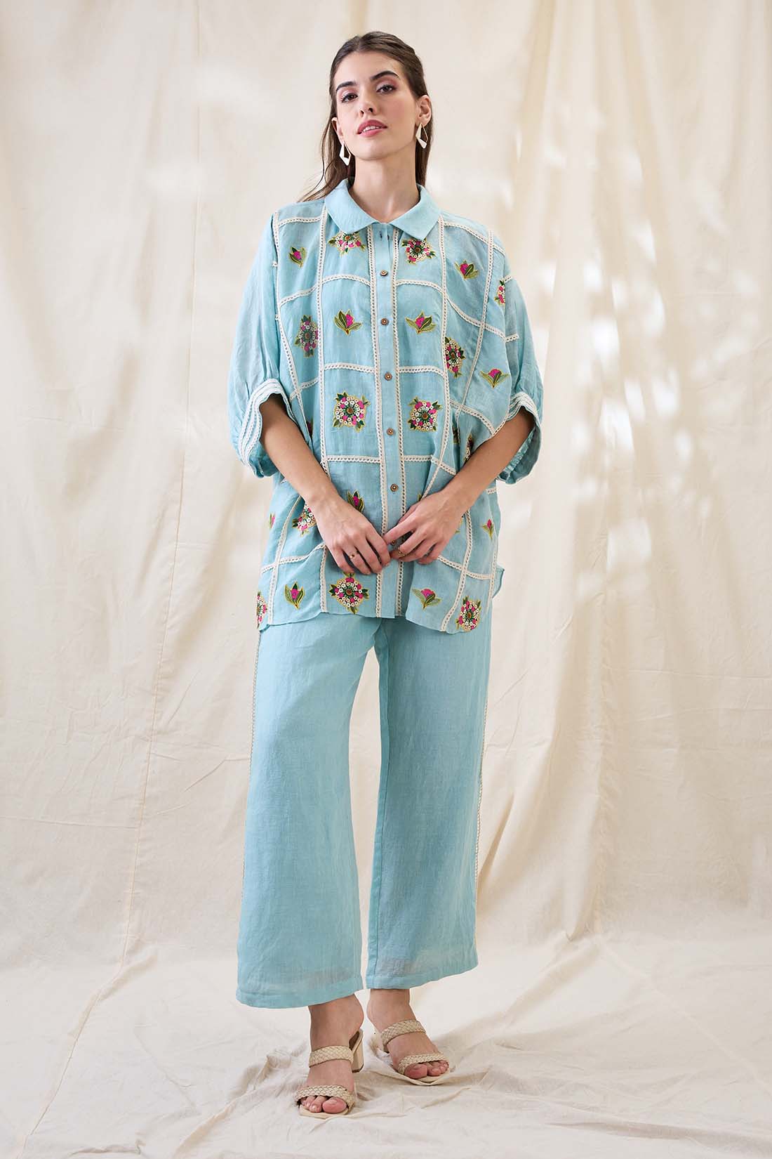 Gulzaar appliqued co-ord set SP4779