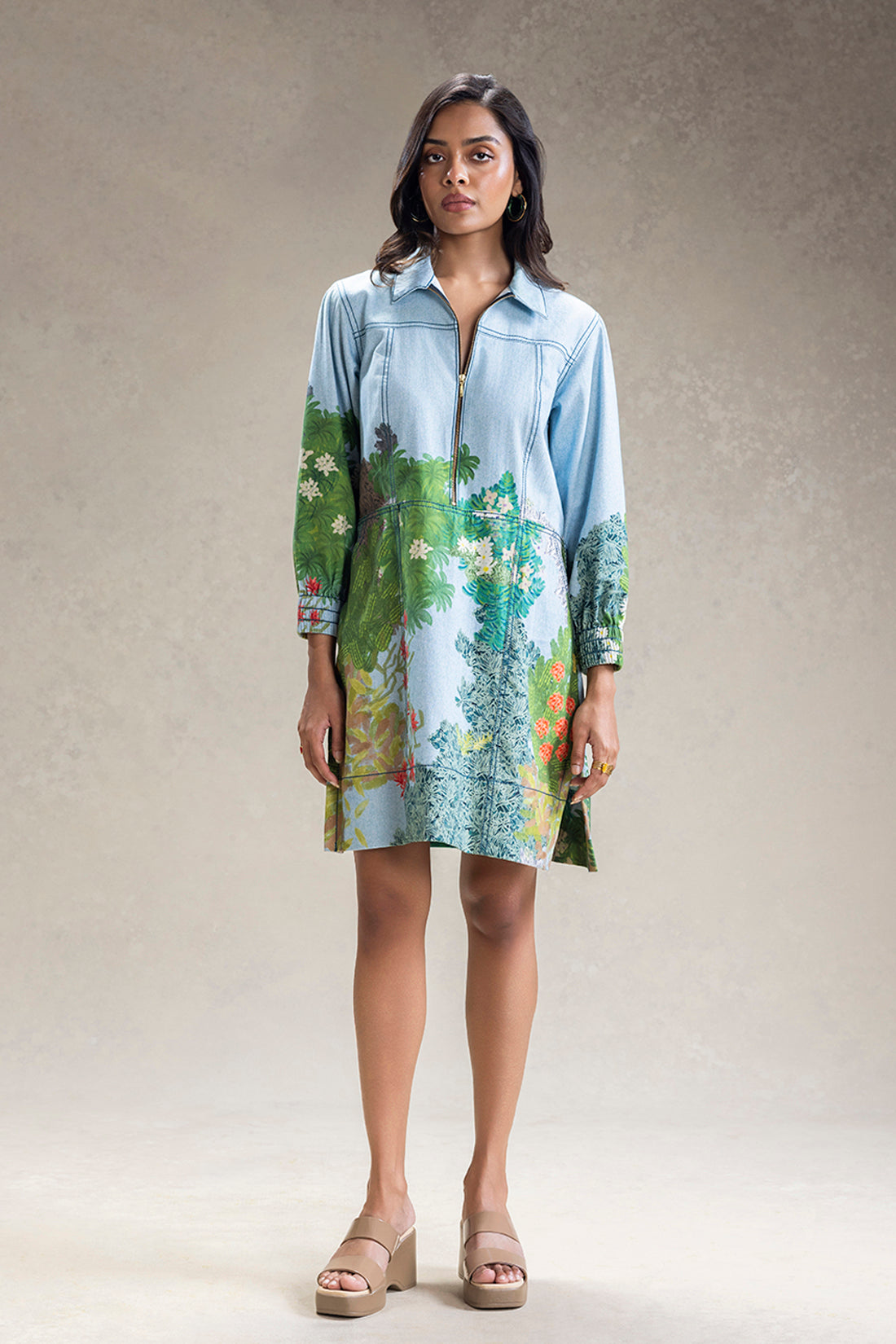 Blue Blume printed dress