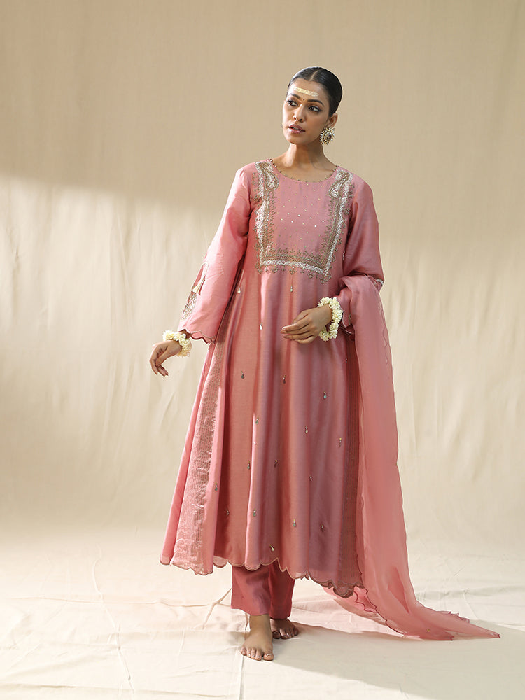 Dusty Pink A line suit set