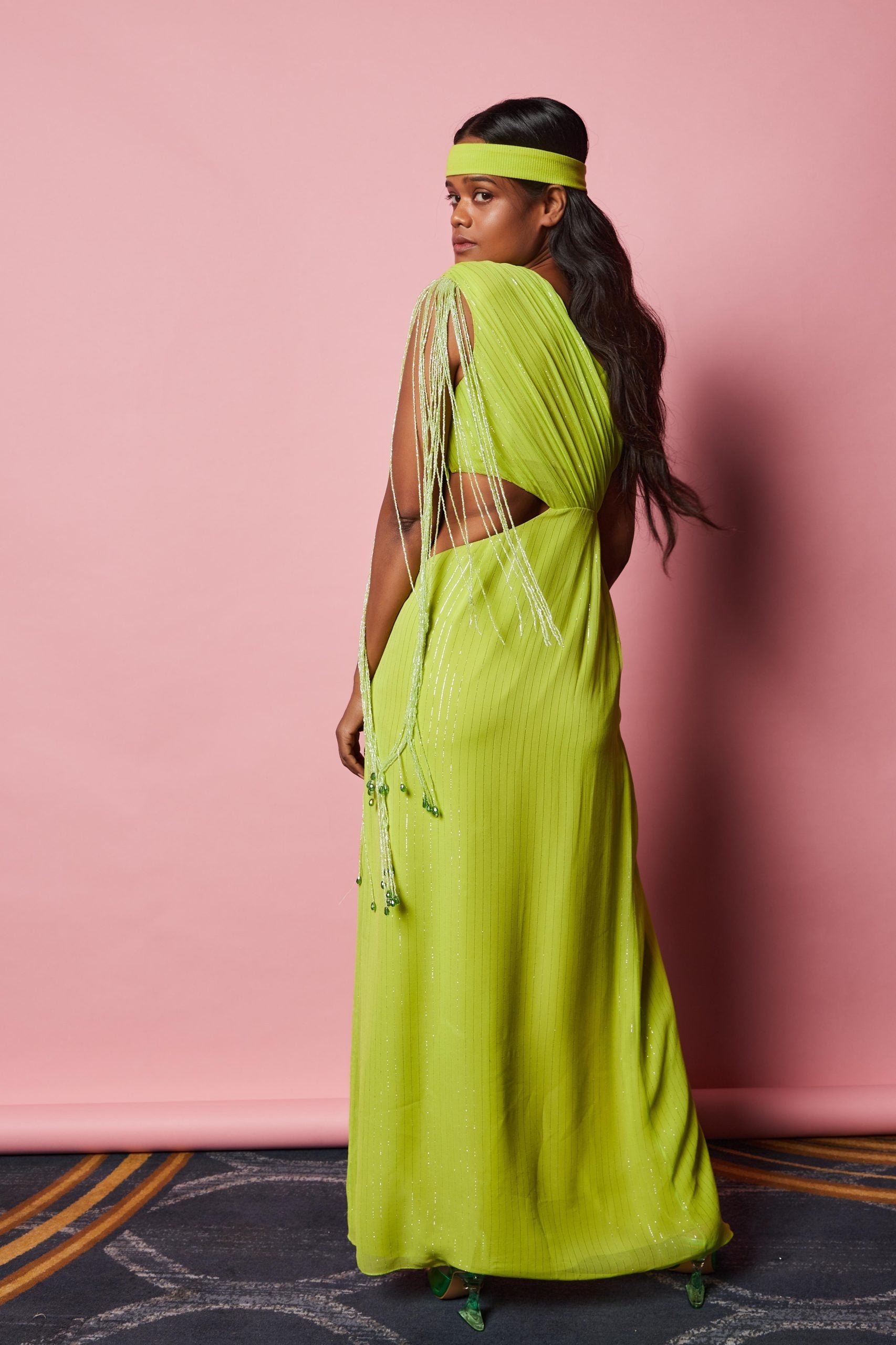 Lime Green Tassel Dress Auraya Fashion Lime Green Tassel Dress Auraya Fashion