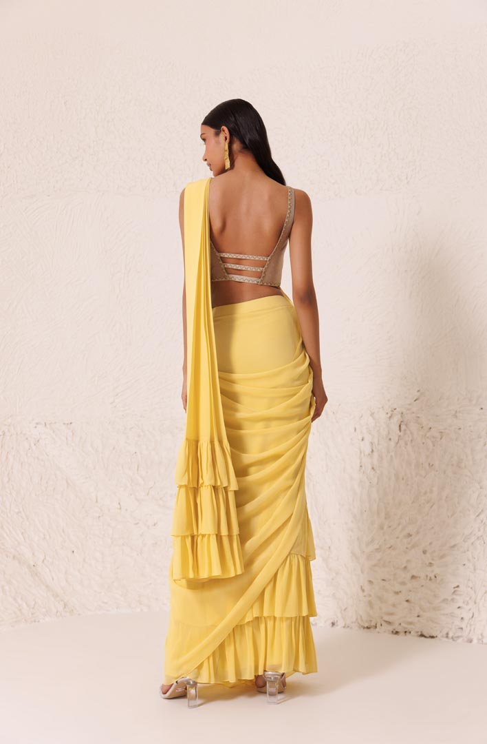 Mellow Yellow Saree