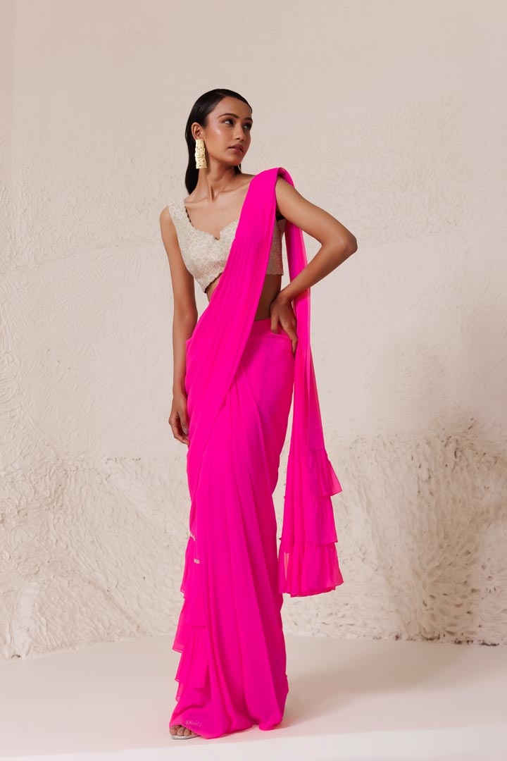 Cerise Saree