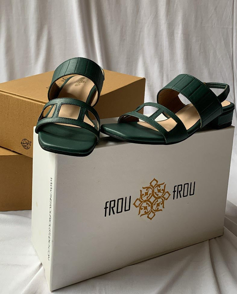 Bria Sandals, Forest Green