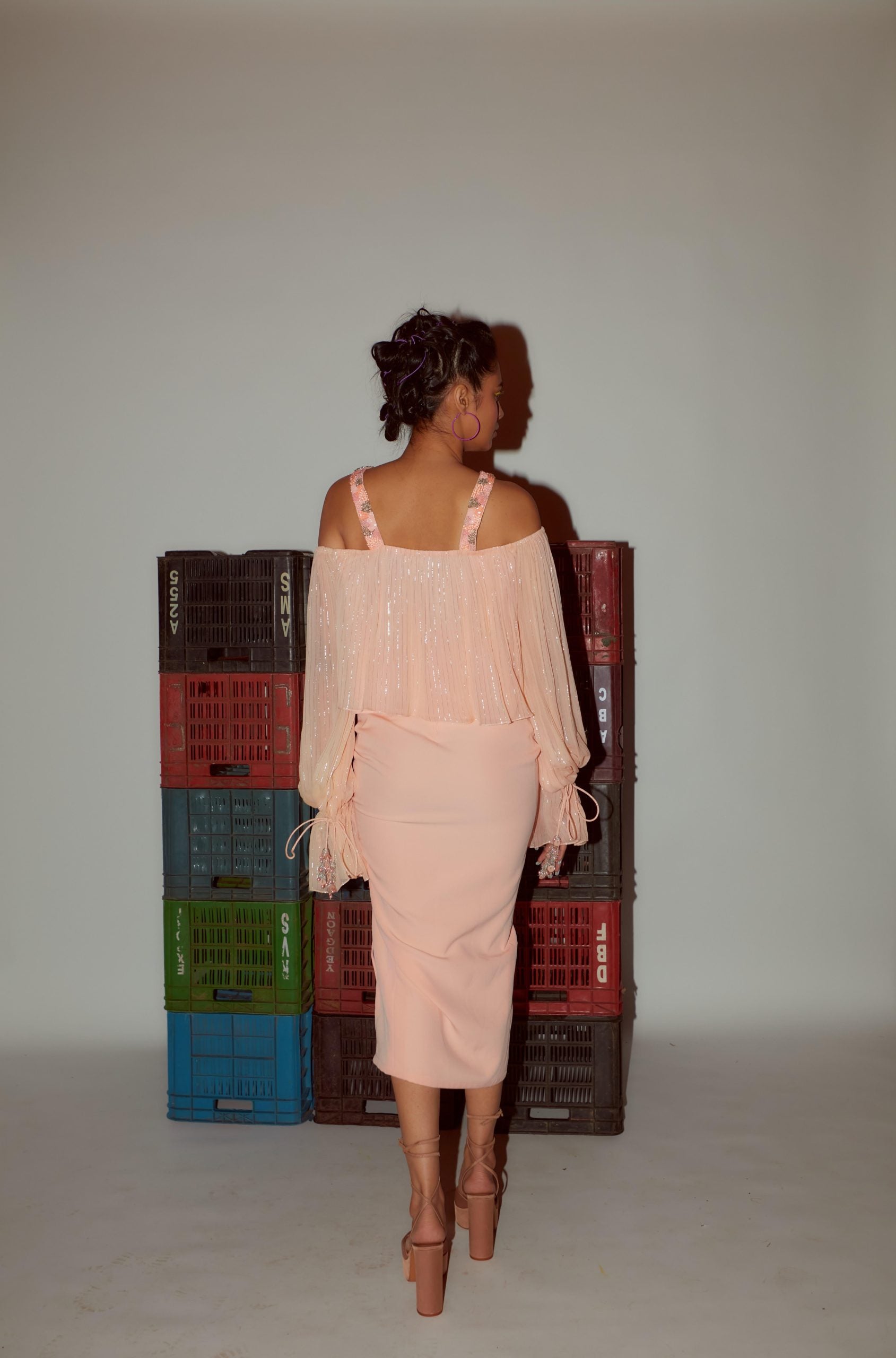 Draped Skirt with Draw String