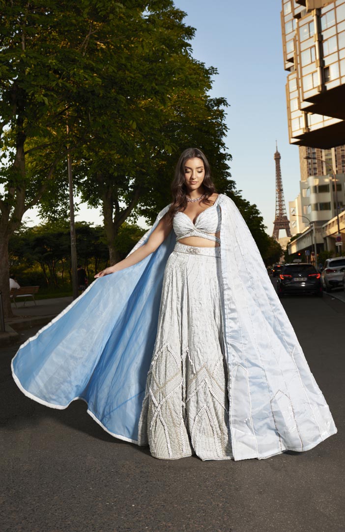 Ice Blue lehenga set
