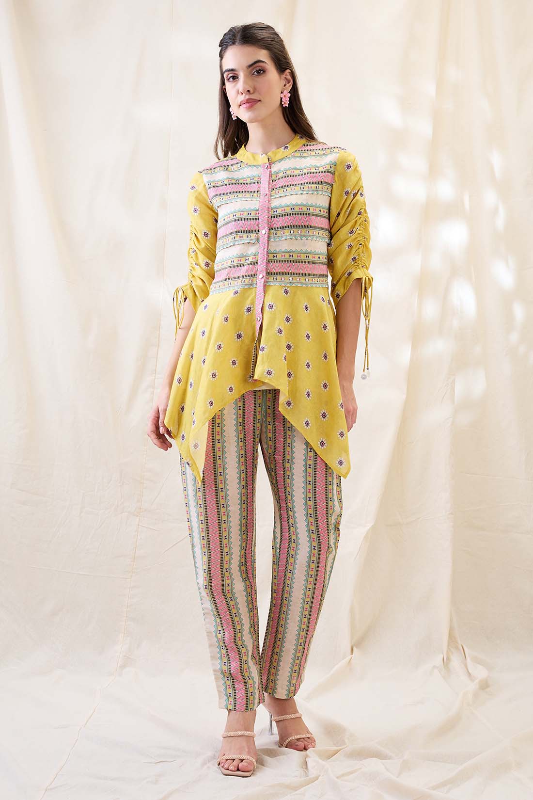 Nooma printed handkerchief top with pants SP4783