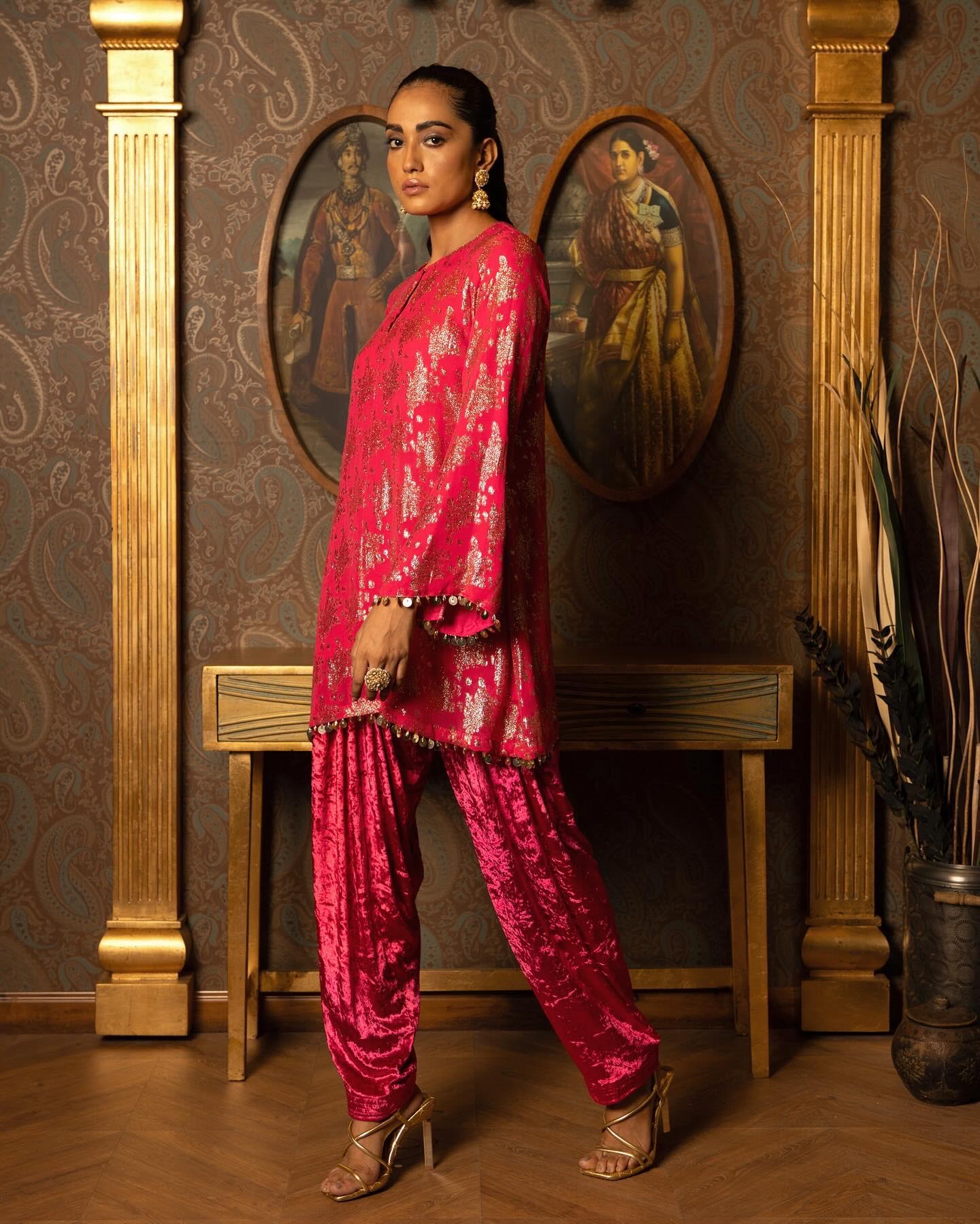 Blush pink kurta set