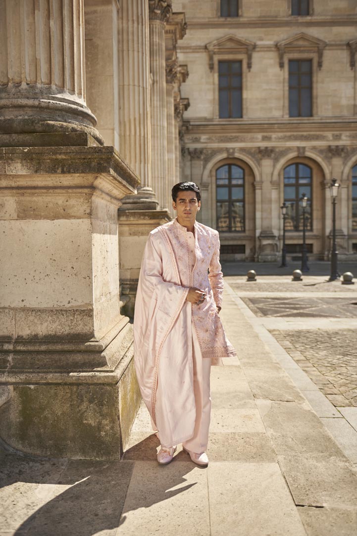 Blush Pink Sherwani Set