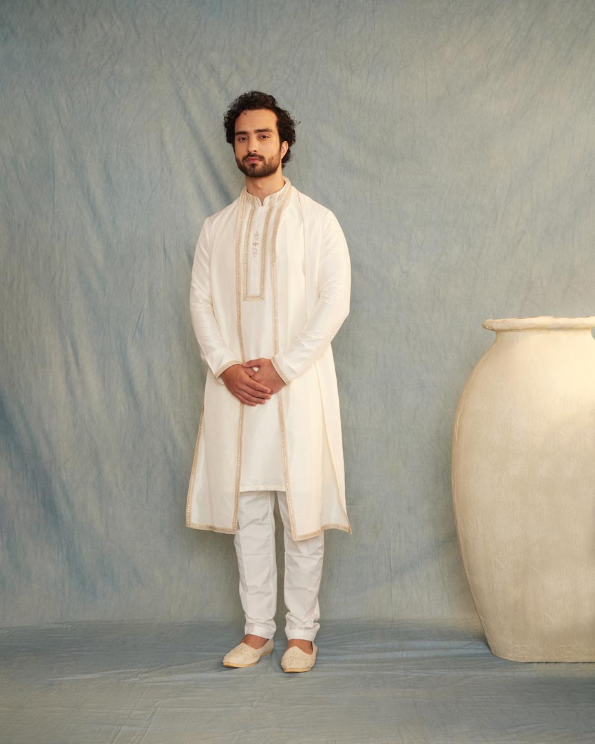 Image of Arctic White kurta set