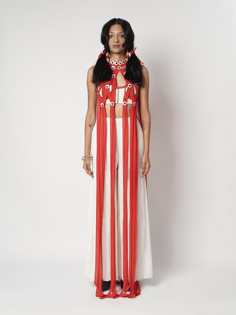 SHELL STRAPY SHARARA SET