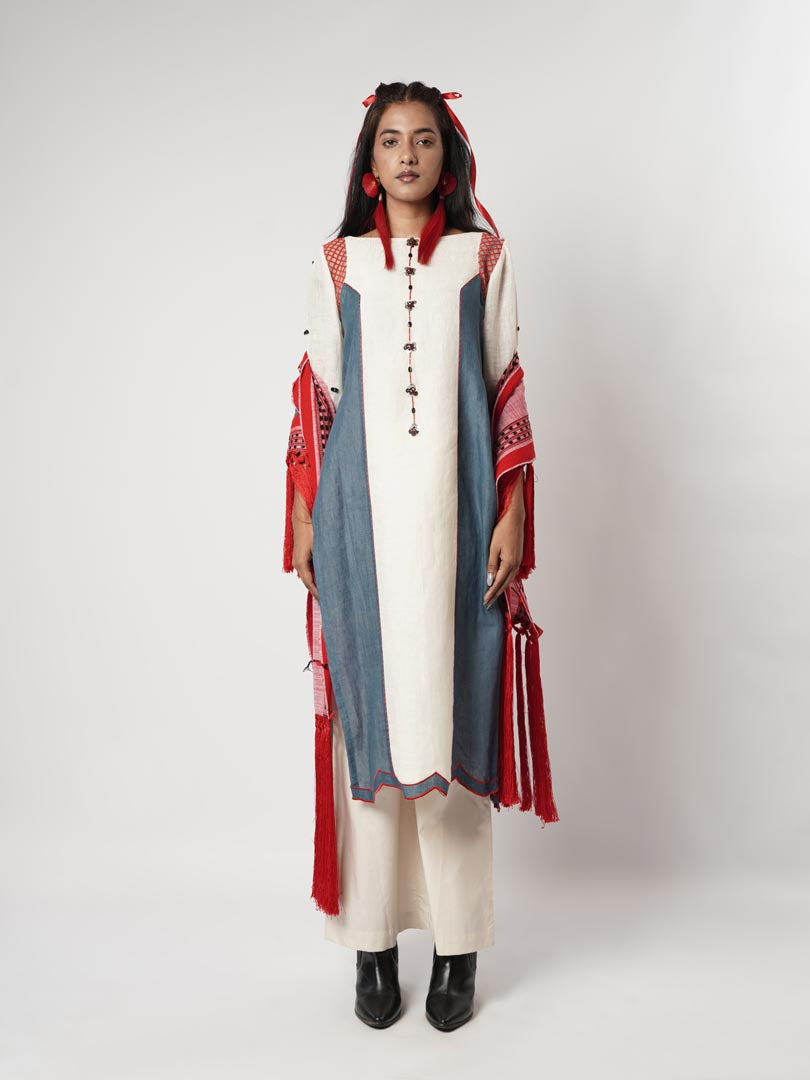 BLOCK FRING KURTA