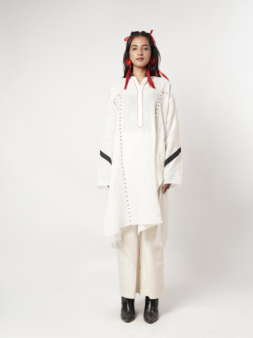 PANELLED PATCHED GUSSET  KURTA SET