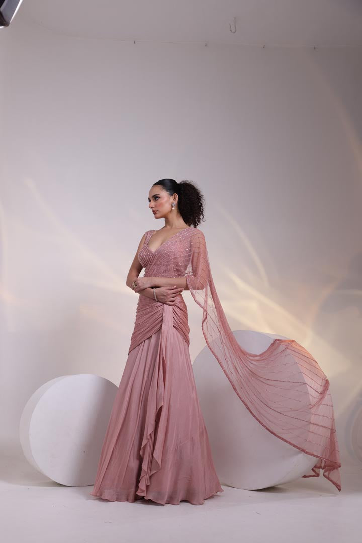 Rose Drape Luxe Concept Saree AAD624