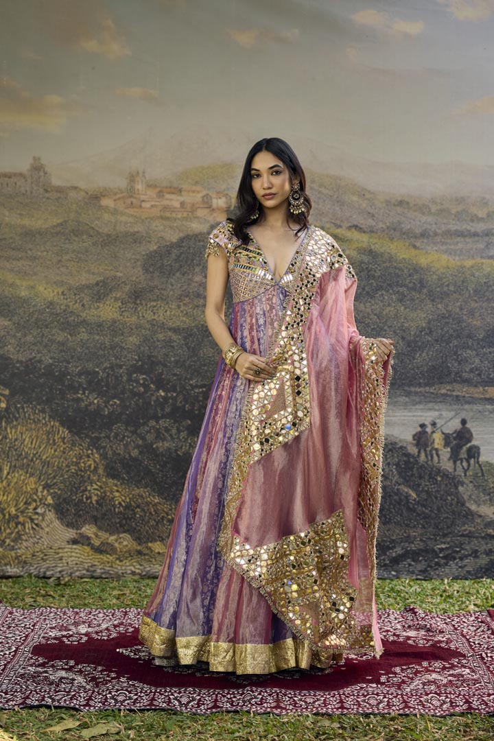 Gulrangi Mirror Anarkali Set