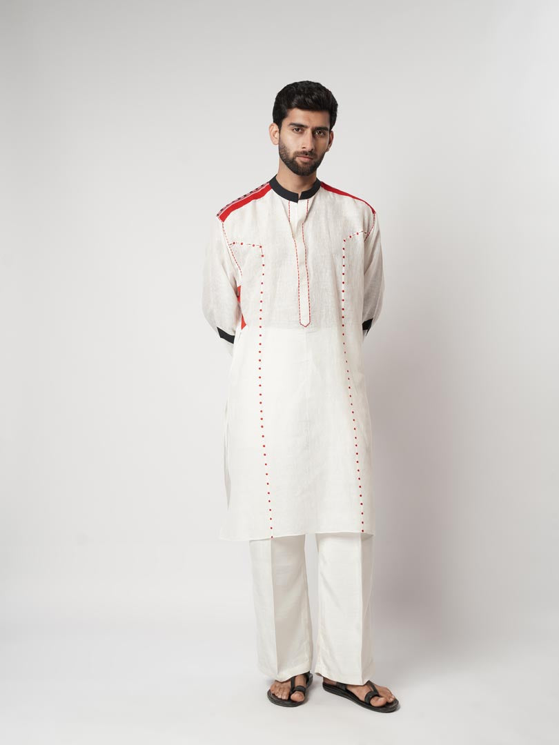 RUBY BINDI PANELLED OVERSIZED GUSSET KURTA SET