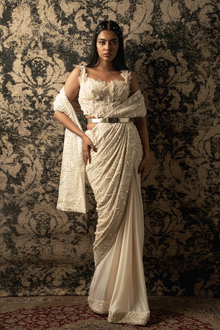 Ivory Saree