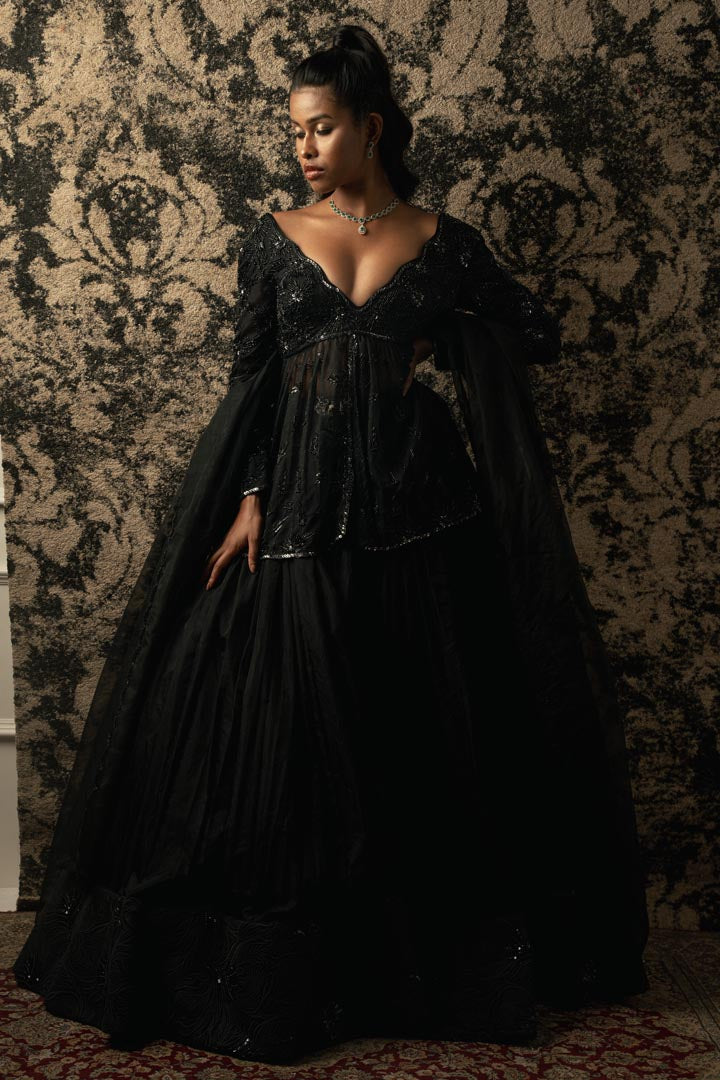 Black Skirt Set