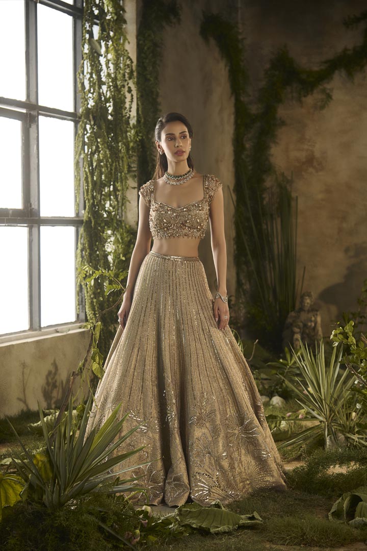 GOLD SPECTRUM LEHENGA SET