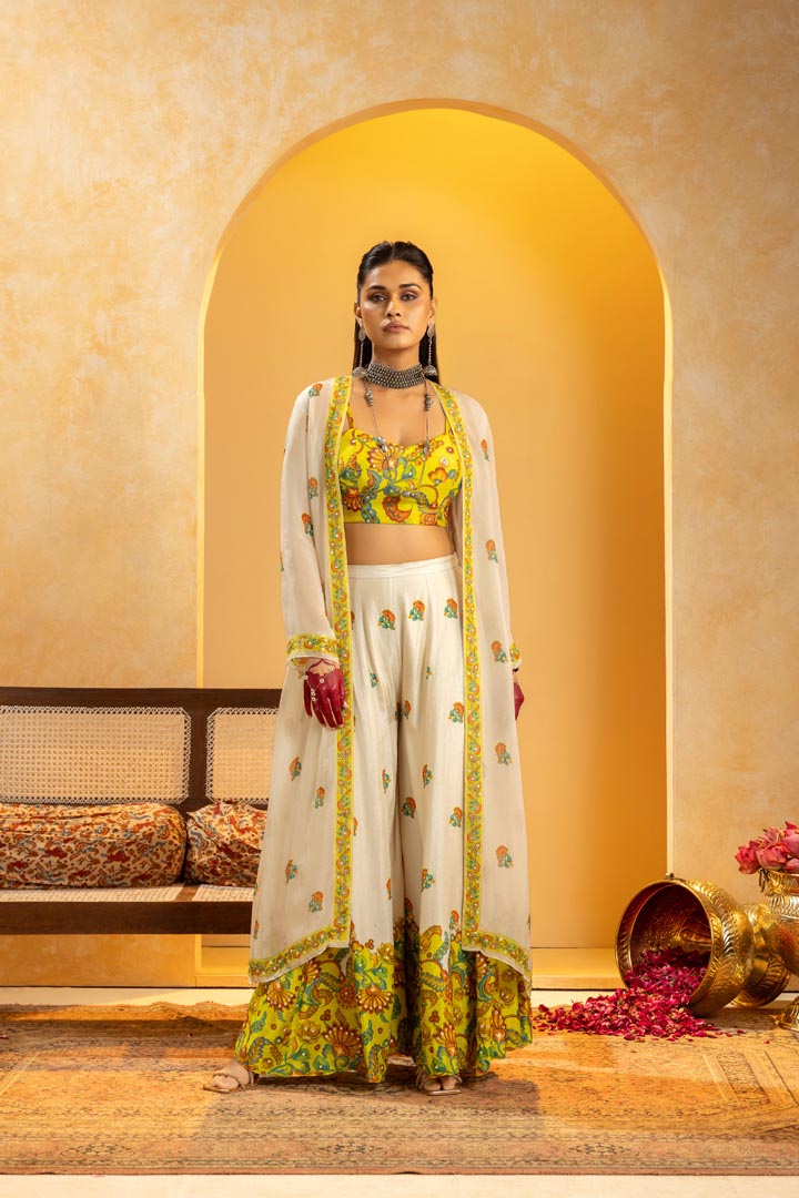 Rangtara embellished  pant set with jacketSP4897