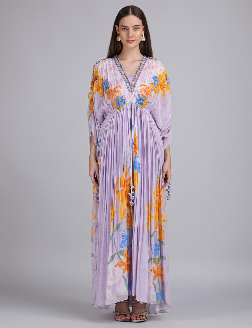 Amethyst Bloom Printed kaftan
