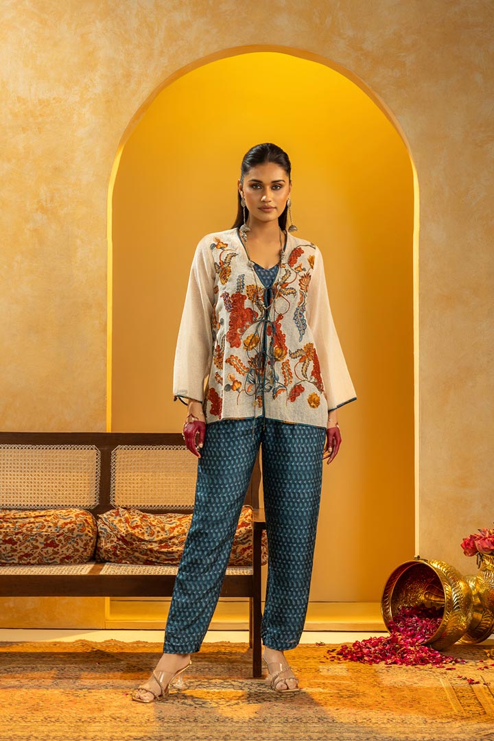 Rangtara Appliqued co-ord setSP4846