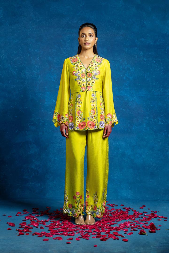 Baghira embellished panelled pant setSP4942