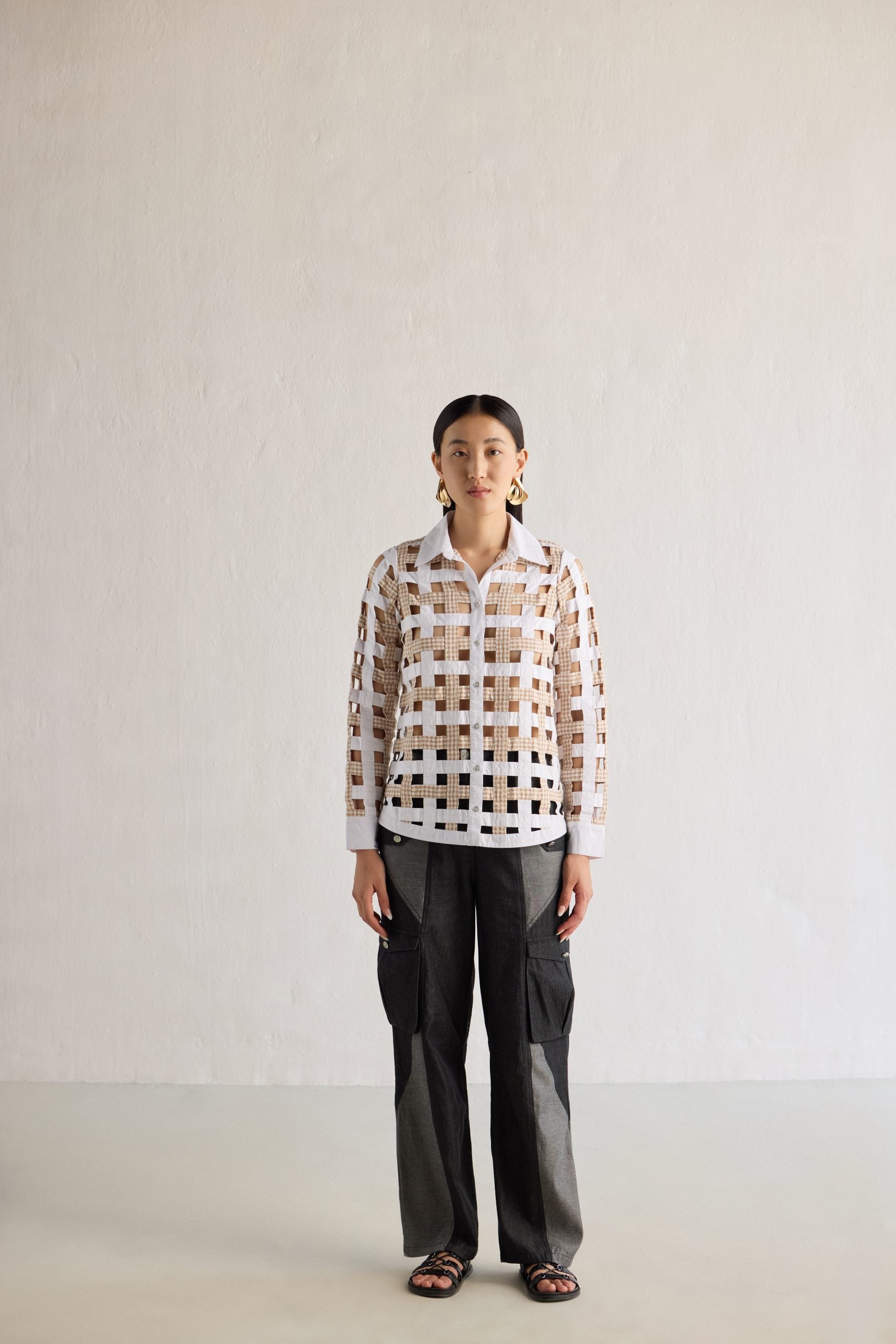 Image of BEIGE WEAVE SHIRT