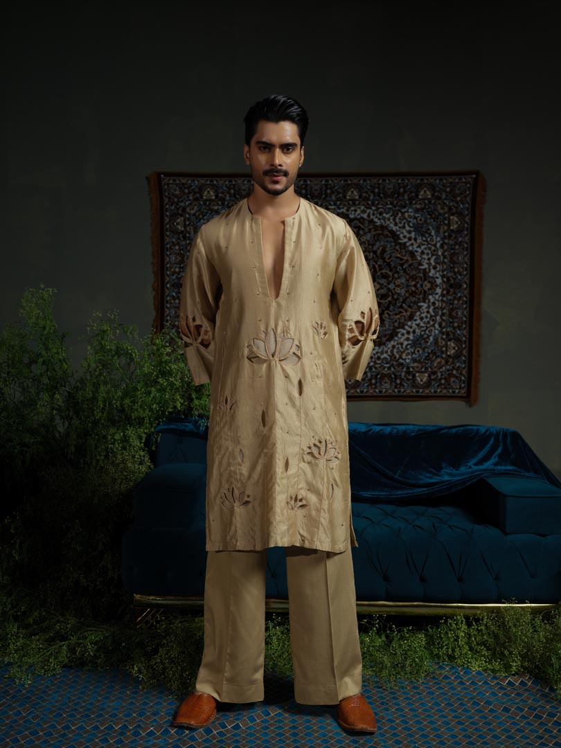 Lotus Cutwork Modern kurta Set