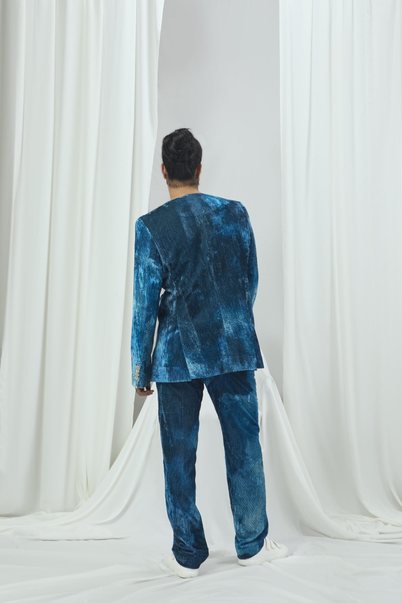 Velvet Printed Blazer