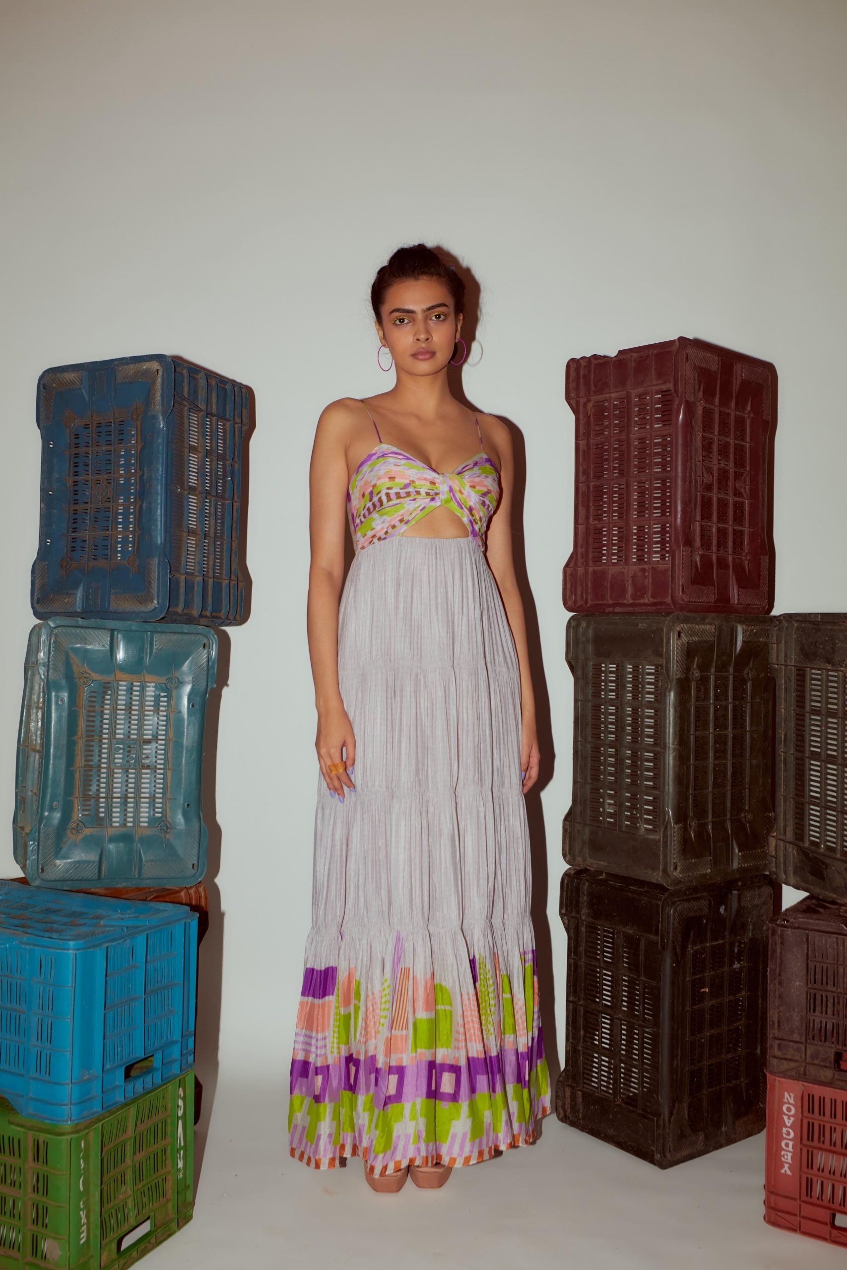 Printed Maxi with Keyhole