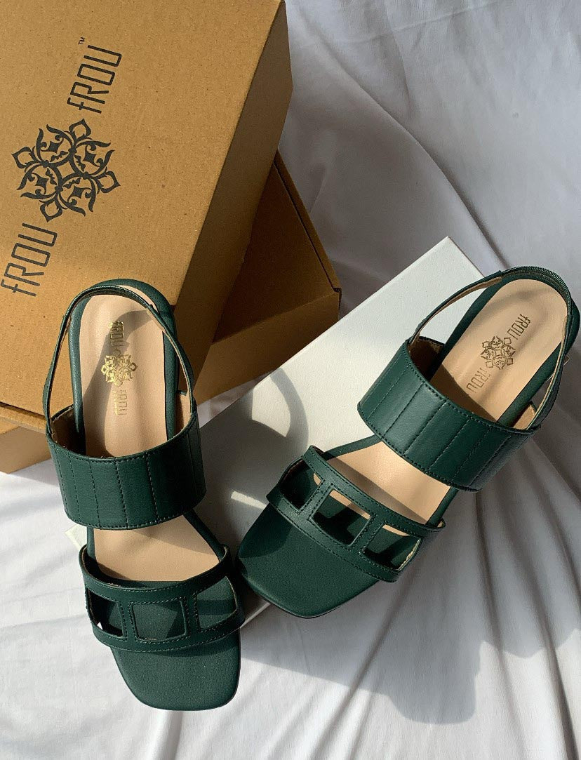 Bria Sandals, Forest Green