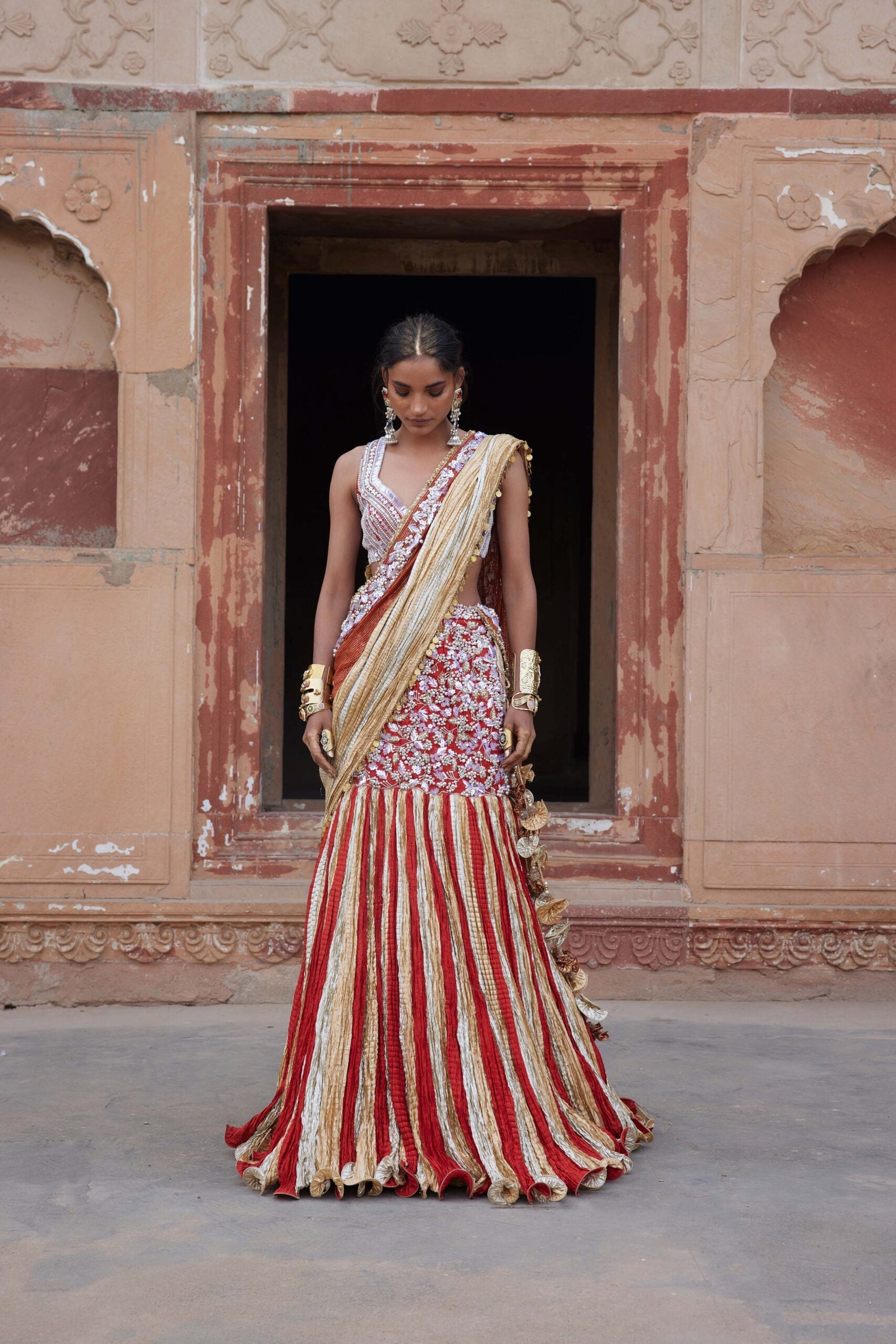 Fit and flare lehenga set EBN33