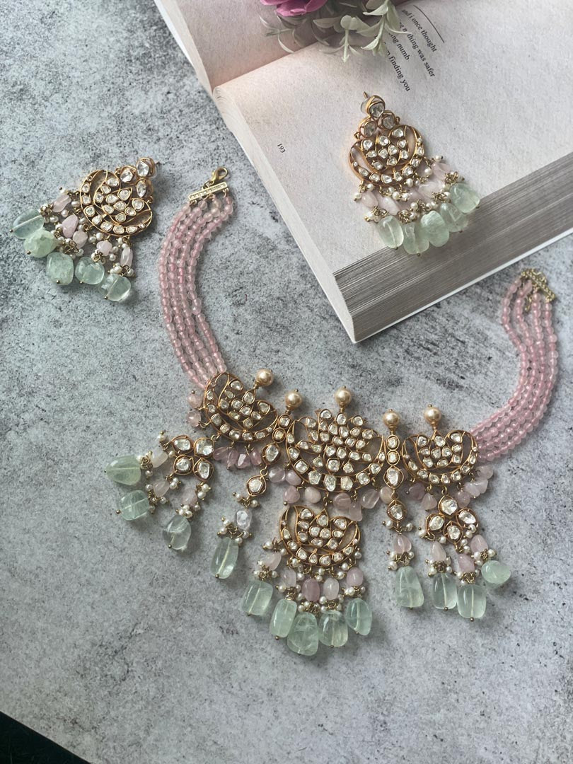 Pastel Bridal Kundan Set