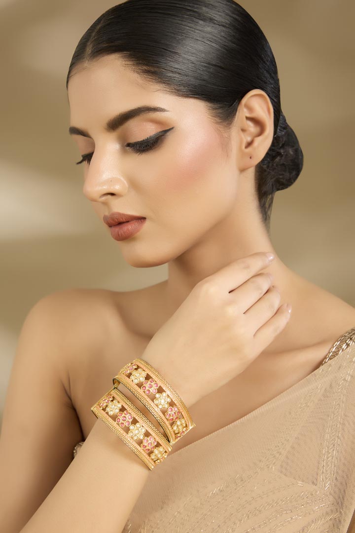 Gold Meenakari Bangle