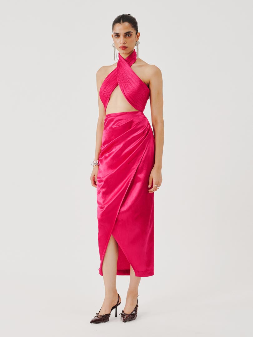 Hope Halter Neck Top in Pink