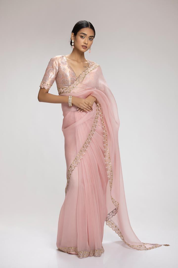 Coral Saree