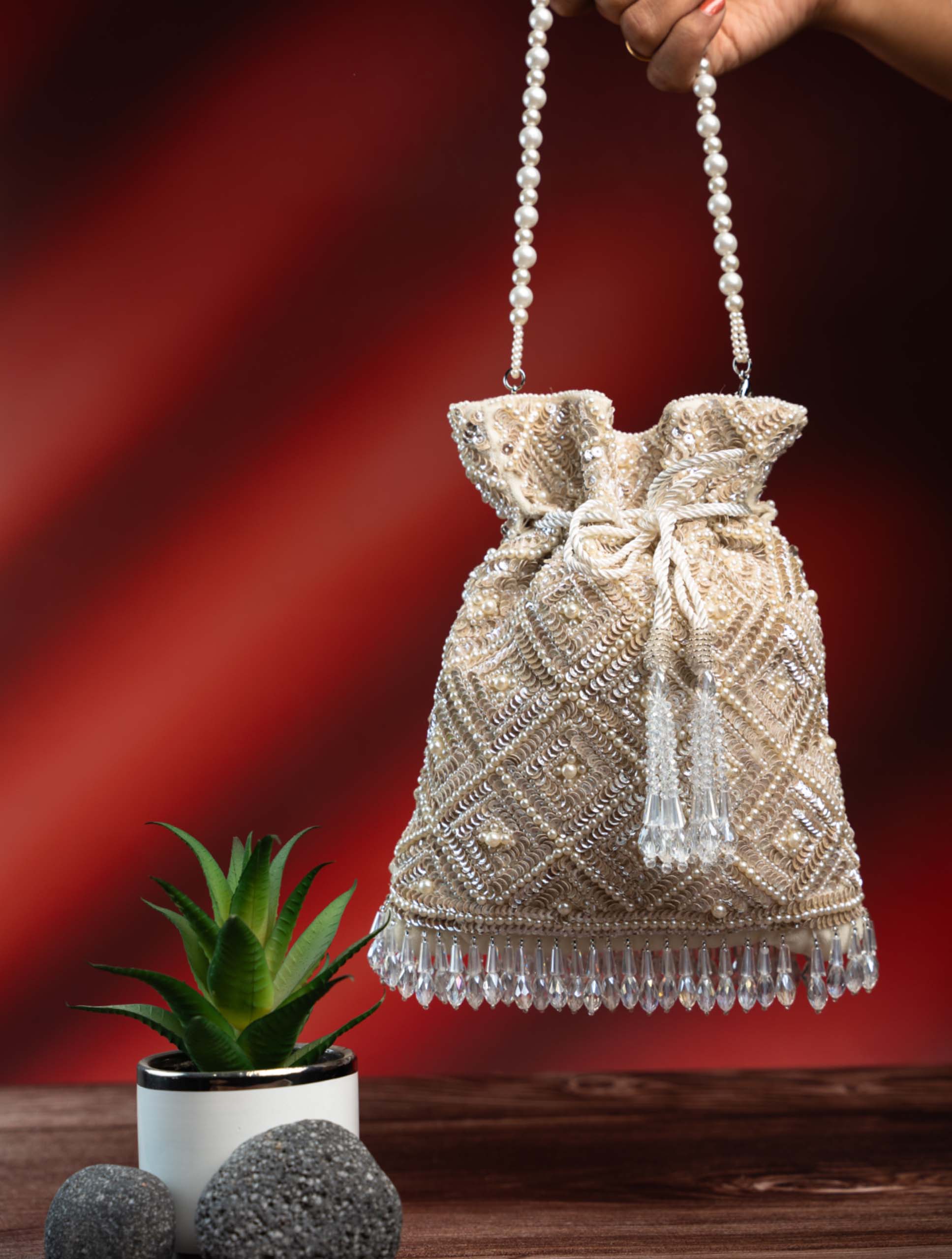 Pearl Criss Cross Ivory