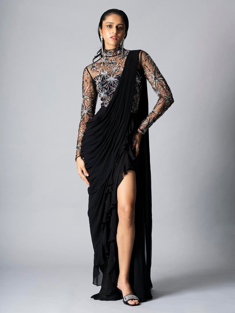 Starburst Saree Gown