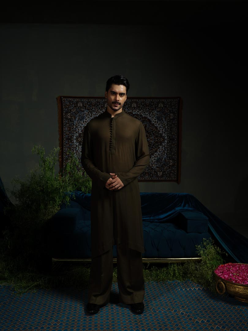 Olive Zipper Bundi set