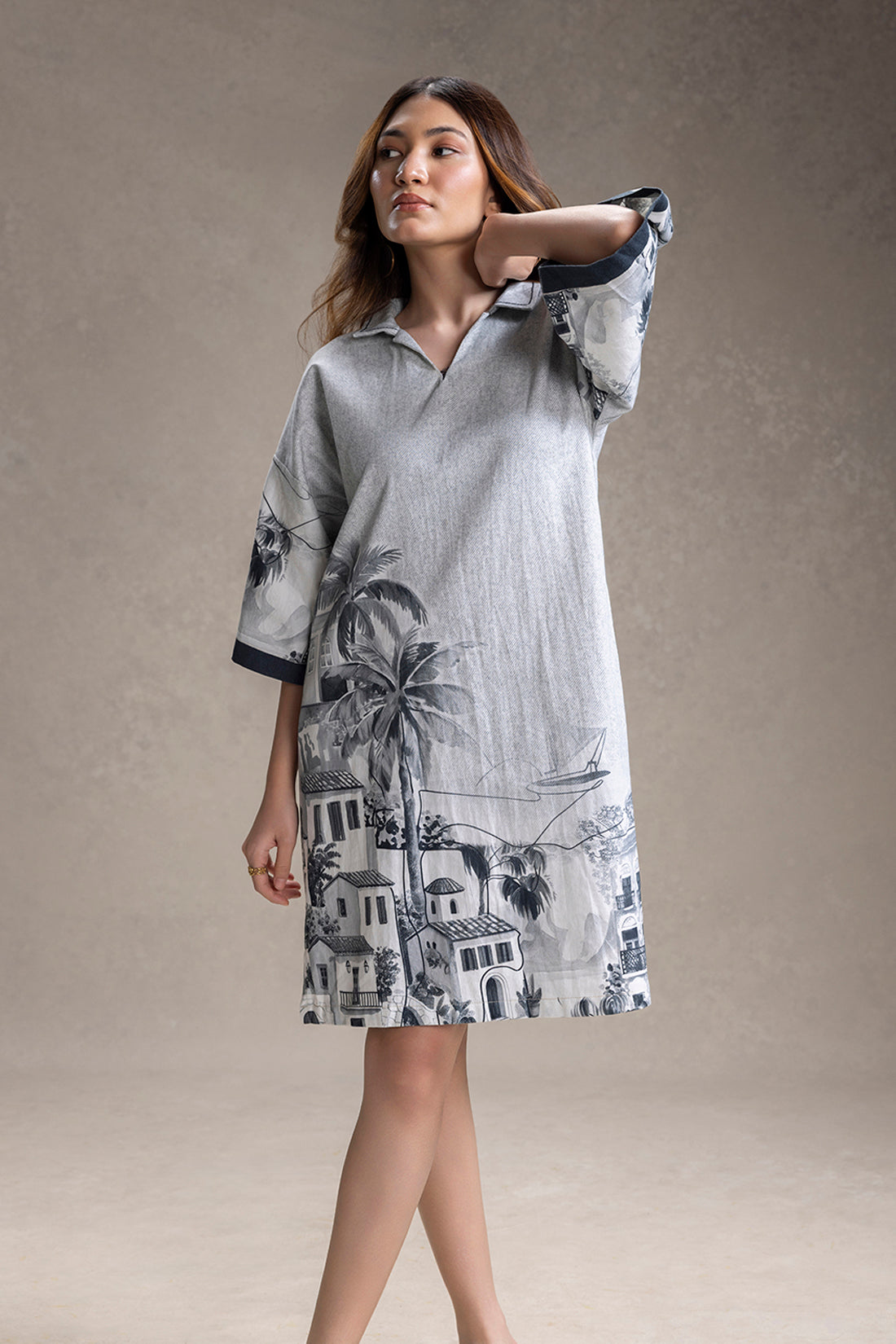 Grey Reviera Boxy dress