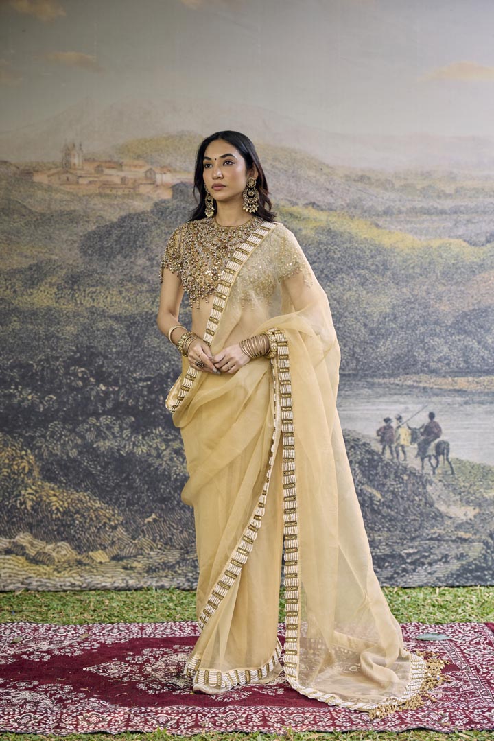 Kahani Jadau Organza Saree Set