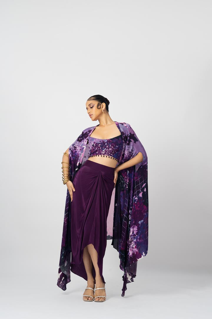 Cape skirt set