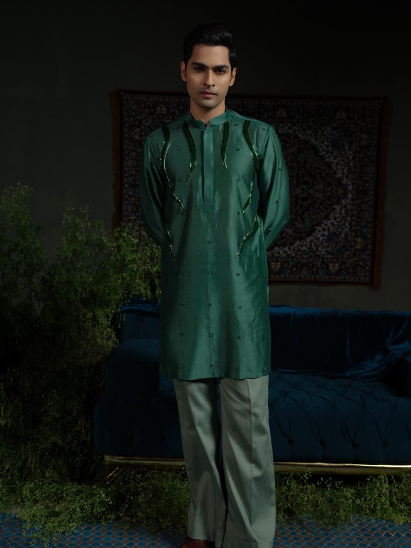 Flame in Forest Kurta Set