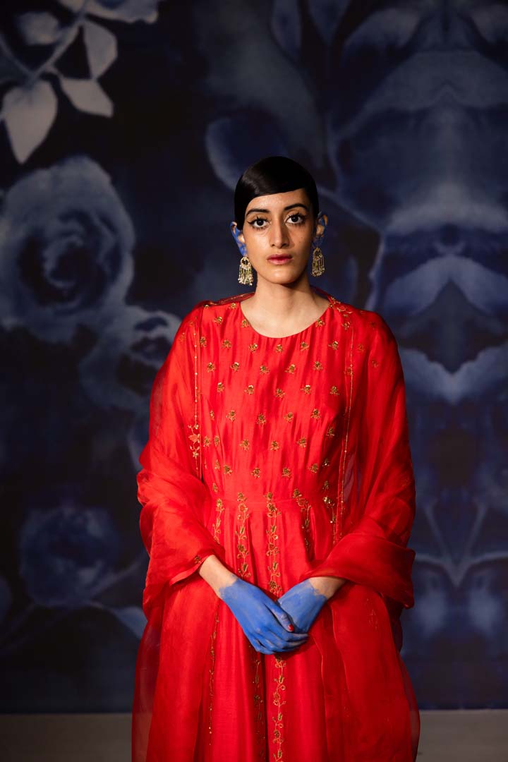 Red Anarkali Kurta
