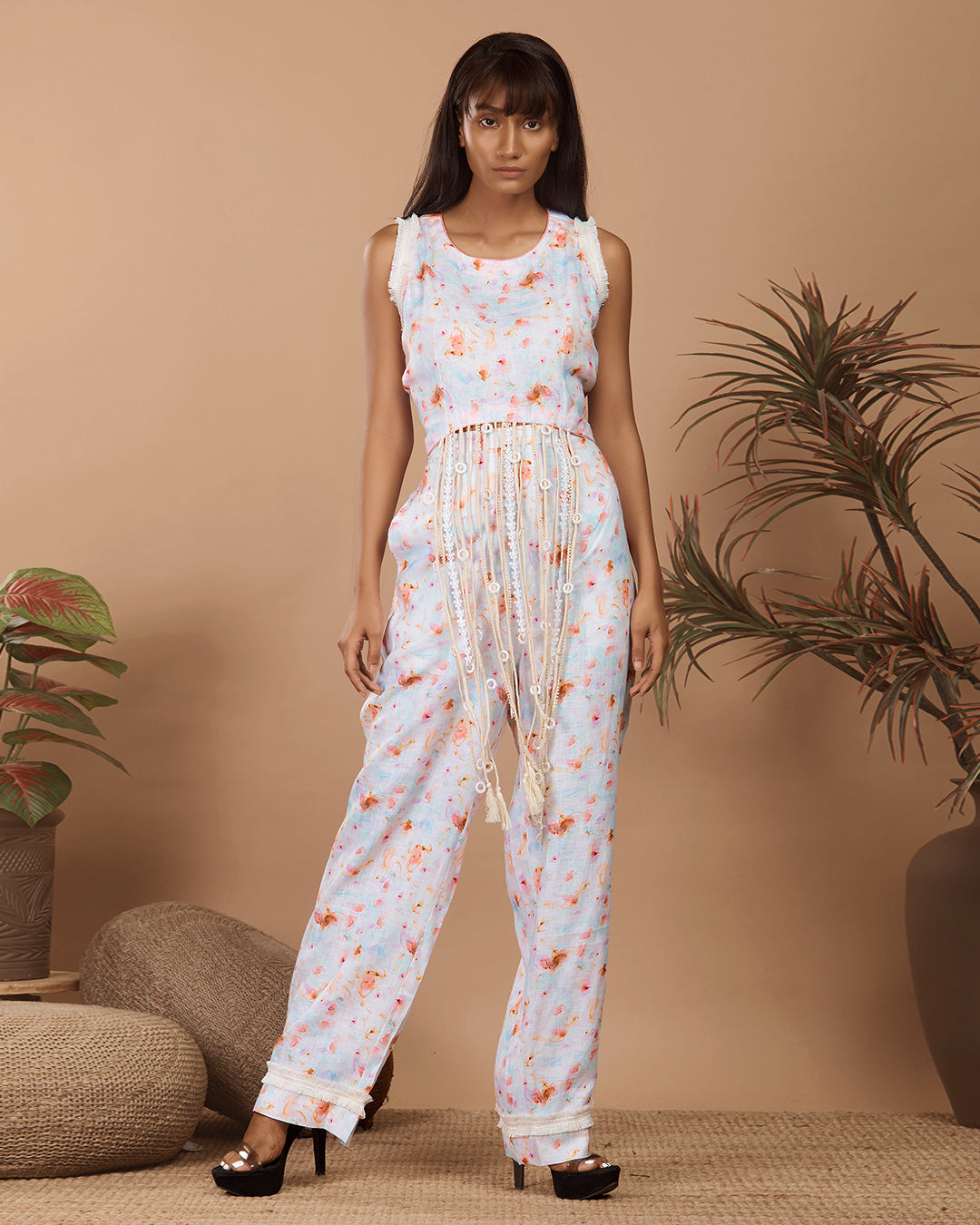 Abstract printed Fringes coord set
